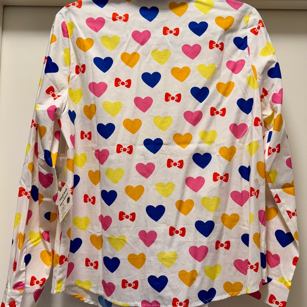 Nwt Modcloth X Hello Kitty Button Down Shirt - La… - image 4